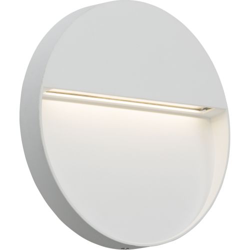 KNIGHTSBRIDGE 230V IP44 5W LED ROUND WALL /GUIDE LIGHT - WHITE