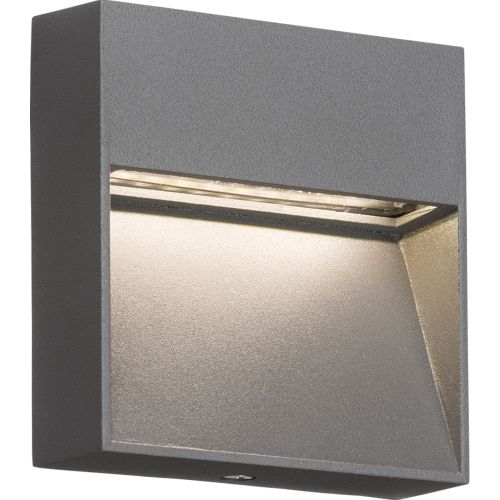 KNIGHTSBRIDGE 230V IP44 3W LED SQUARE WALL/GUIDE LIGHT - GREY