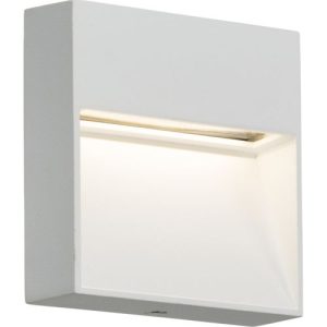 KNIGHTSBRIDGE 230V IP44 3W LED SQUARE WALL /GUIDE LIGHT - WHITE