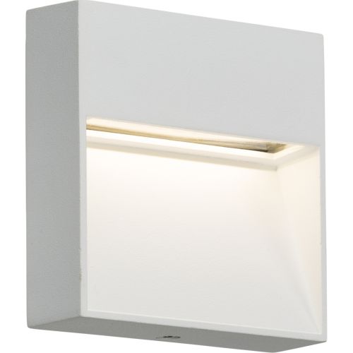 KNIGHTSBRIDGE 230V IP44 3W LED SQUARE WALL /GUIDE LIGHT - WHITE