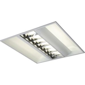 KNIGHTSBRIDGE IP20 230V 2X55W HF CAT2 MODULAR FLUORESCENT FITTING 600X600MM