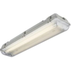 KNIGHTSBRIDGE 230V IP65 T8 TWIN LED READY ANTI CORROSIVE FITTING (2FT)