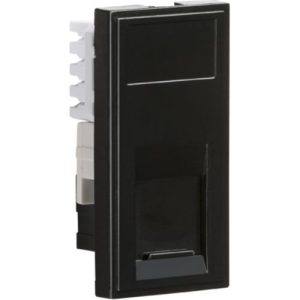KNIGHTSBRIDGE UTP CAT5E RJ45 OUTLET MODULE 25 X 50MM - BLACK