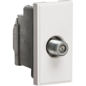 KNIGHTSBRIDGE SCREENED SAT TV OUTLET MODULE 25 X 50MM - WHITE