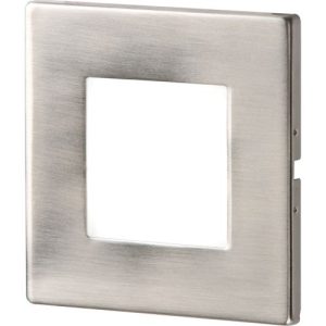KNIGHTSBRIDGE 230V IP20 1W STAINLESS STEEL RECESSED LED WALL LIGHT