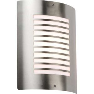 KNIGHTSBRIDGE 230V IP44 E27 40W MAX. STAINLESS STEEL OUTDOOR WALL FIXTURE