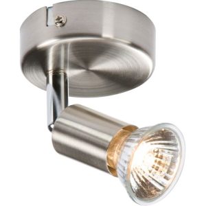 KNIGHTSBRIDGE 230V GU10 SINGLE SPOTLIGHT - BRUSHED CHROME