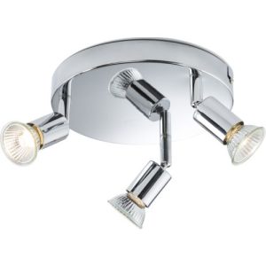 KNIGHTSBRIDGE 230V GU10 TRIPLE SPOTLIGHT - CHROME