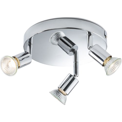 KNIGHTSBRIDGE 230V GU10 TRIPLE SPOTLIGHT - CHROME
