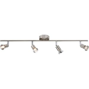 KNIGHTSBRIDGE 230V GU10 QUAD BAR SPOTLIGHT - BRUSHED CHROME