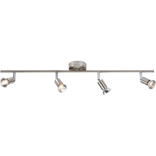 KNIGHTSBRIDGE 230V GU10 QUAD BAR SPOTLIGHT - BRUSHED CHROME