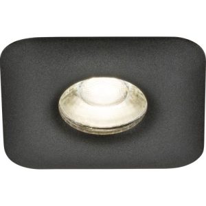 KNIGHTSBRIDGE ODINA SINGLE FIXED SQUARE DOWNLIGHT BLACK