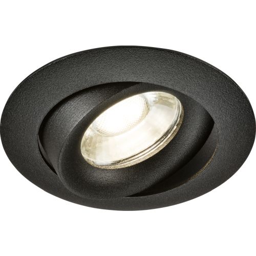 KNIGHTSBRIDGE ODINA SINGLE TILT ROUND DOWNLIGHT BLACK