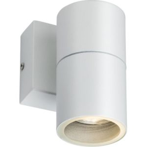 KNIGHTSBRIDGE 230V IP54 GU10 FIXED SINGLE WALL LIGHT - WHITE