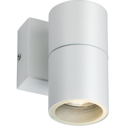 KNIGHTSBRIDGE 230V IP54 GU10 FIXED SINGLE WALL LIGHT - WHITE