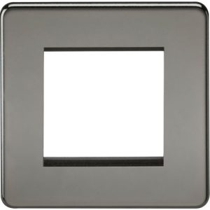 KNIGHTSBRIDGE SCREWLESS 2G MODULAR FACEPLATE - BLACK NICKEL