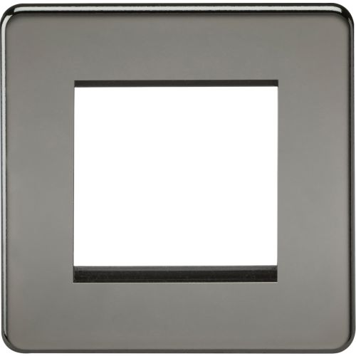 KNIGHTSBRIDGE SCREWLESS 2G MODULAR FACEPLATE - BLACK NICKEL