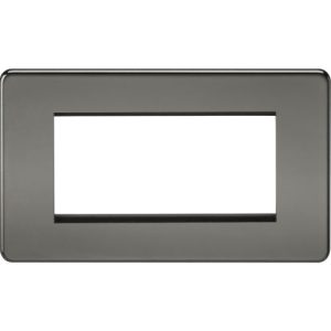 KNIGHTSBRIDGE SCREWLESS 4G MODULAR FACEPLATE - BLACK NICKEL