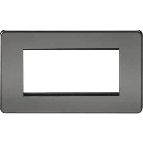 KNIGHTSBRIDGE SCREWLESS 4G MODULAR FACEPLATE - BLACK NICKEL