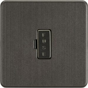 KNIGHTSBRIDGE SCREWLESS 13A FUSED SPUR UNIT - SMOKED BRONZE