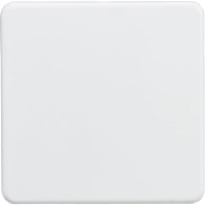 KNIGHTSBRIDGE SCREWLESS 1G BLANKING PLATE - MATT WHITE
