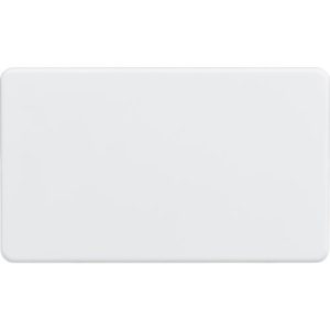 KNIGHTSBRIDGE SCREWLESS 2G BLANKING PLATE - MATT WHITE
