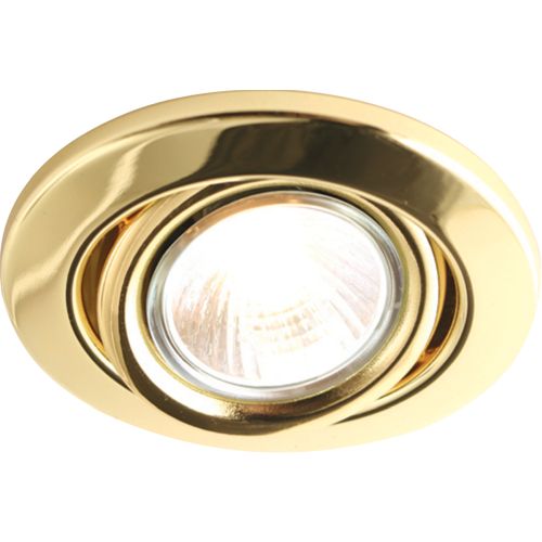 KNIGHTSBRIDGE IP20 230V 50W MAX. GU10 BRASS RECESSED TILT DOWNLIGHT