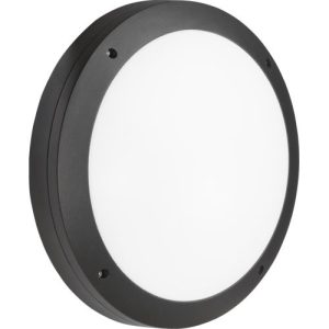 KNIGHTSBRIDGE 230V IP65 18W LED ROUND BULKHEAD CCT BLACK