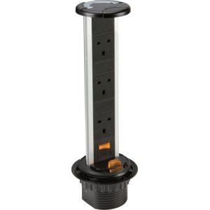 KNIGHTSBRIDGE IP54 13A 3G RECESS MOUNT POP UP SOCKET