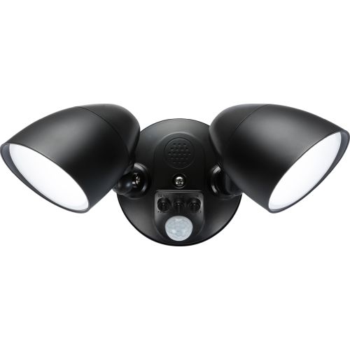KNIGHTSBRIDGE 110-230V IP65 BLACK 20W SECURITY FLOODLIGHT WITH PIR, LIGHT SENSOR, 3X CCT AND MANUAL OVERRIDE