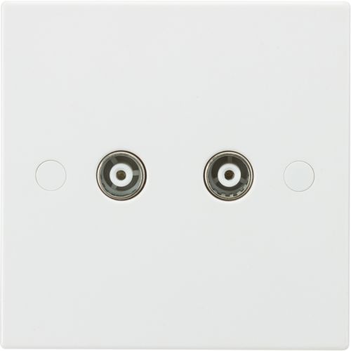 KNIGHTSBRIDGE SQUARE EDGE TWIN COAX SOCKET