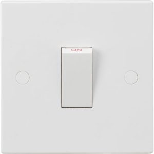 KNIGHTSBRIDGE SQUARE EDGE 1G 45A SWITCH (WHITE)