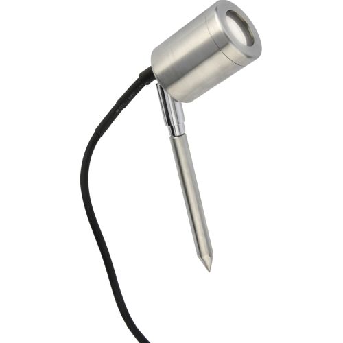 KNIGHTSBRIDGE IP65 1W WHITE LOW VOLTAGE LED STAINLESS STEEL SPIKE LIGHT