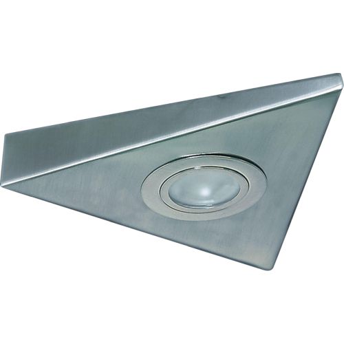KNIGHTSBRIDGE IP20 20W MINI TRIANGULAR UNDER CABINET FITTING IN BRUSHED CHROME