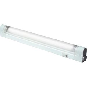 KNIGHTSBRIDGE IP20 T5/G5 20W SLIMLINE LINKABLE FLUORESCENT FITTING WITH TUBE, SWITCH AND DIFFUSER 3500K