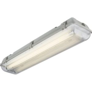 KNIGHTSBRIDGE 110V IP65 2X18W HF TWIN NON-CORROSIVE FLUORESCENT FITTING