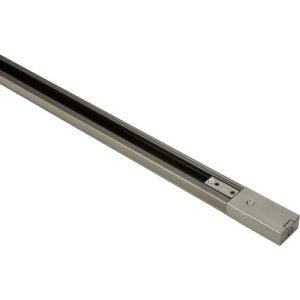 KNIGHTSBRIDGE 230V 10A SINGLE CIRCUIT TRACK SATIN NICKEL 1MTR