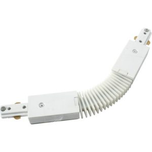 KNIGHTSBRIDGE 230V SINGLE CIRCUIT TRACK FLEXIBLE CONNECTOR - WHITE