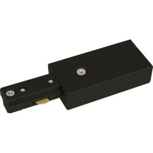 KNIGHTSBRIDGE 230V SINGLE CIRCUIT TRACK POWER FEED - BLACK