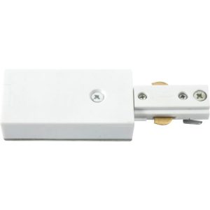 KNIGHTSBRIDGE 230V SINGLE CIRCUIT TRACK POWER FEED - WHITE