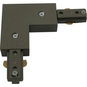 KNIGHTSBRIDGE 230V TRACK L RIGHT ANGLE CONNECTOR - SATIN NICKEL