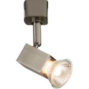 KNIGHTSBRIDGE 230V GU10 TRACK SPOTLIGHT - BRUSHED CHROME