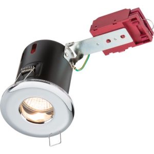 KNIGHTSBRIDGE (72MM) POLISHED CHROME IP65 GU10 FIRE RATED DOWNLIGHT