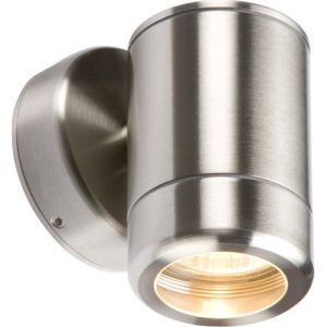 KNIGHTSBRIDGE 230V IP65 STAINLESS STEEL SINGLE FIXED GU10 35W FITTING