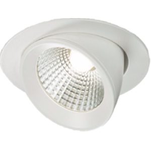 KNIGHTSBRIDGE 230V 15W ROUND LED RECESSED ADJUSTABLE DOWNLIGHT