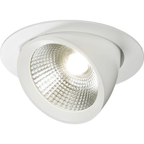 KNIGHTSBRIDGE 230V 40W ROUND LED RECESSED ADJUSTABLE DOWNLIGHT