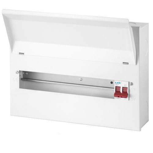 LIVE 8WAY METAL CONSUMER UNIT ENCLOSURE