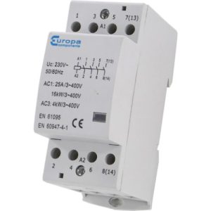 LIVE 25A (16KW) 4-N/O AC CONTACTOR