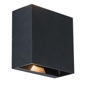 LUTEC GEMINI BEAMS MATT BLACK WALL LIGHT
