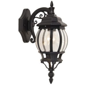 LUTEC CANTERBURY BLACK WALL LIGHT